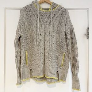 Victorias Secret Cable Knit Hooded Wool Blend Sweater - S